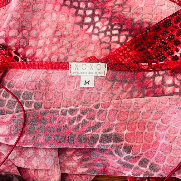 XOXO Red and Black Snake Print Camisole - Picture 3 of 3